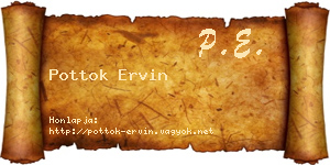 Pottok Ervin névjegykártya